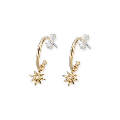 North Star Hoop Earrings