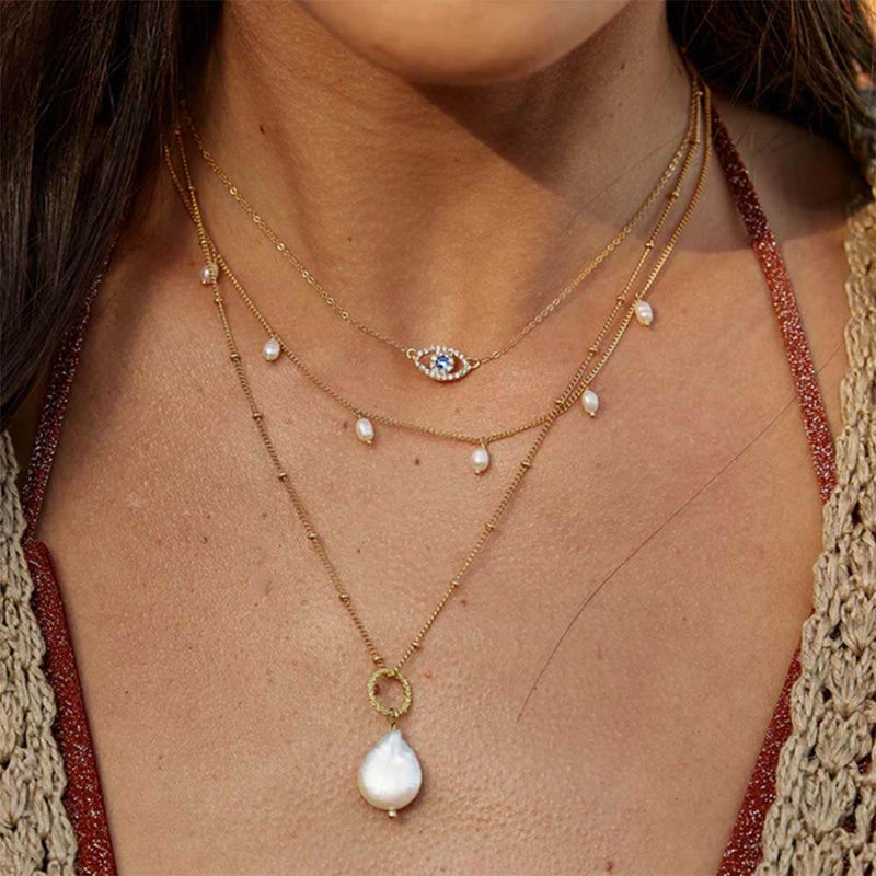 Positano Pearl Chain Necklace