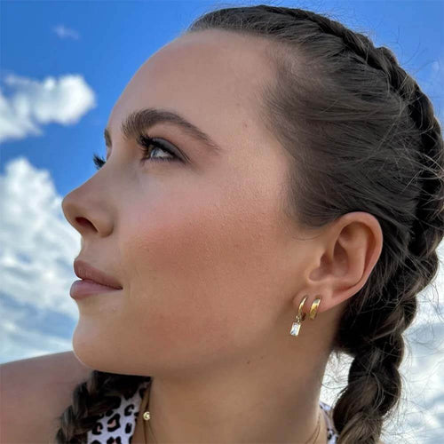 Trackside Huggie Earrings