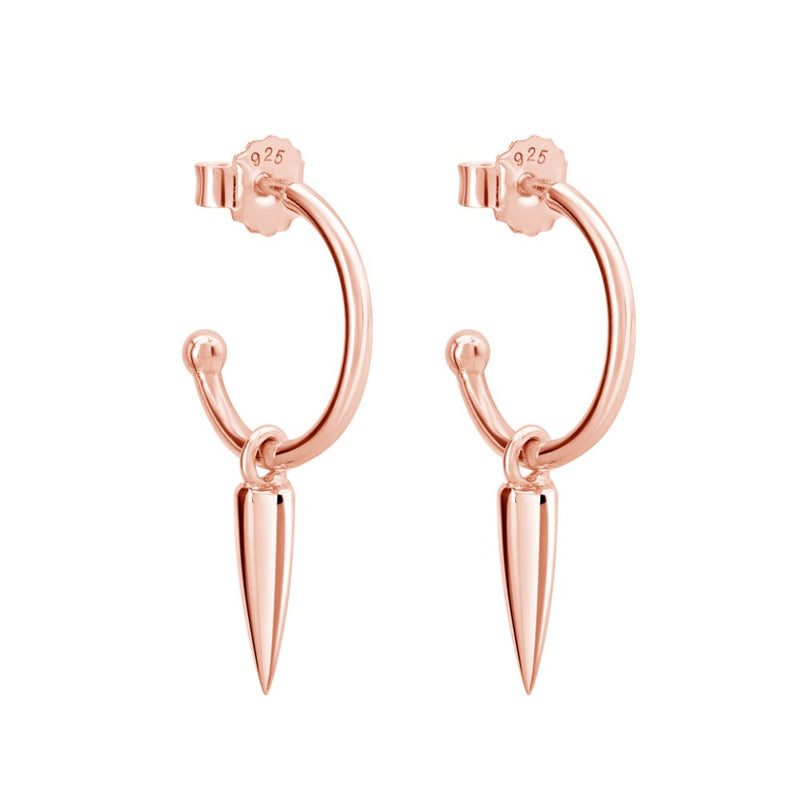 Petites Small Hoop Earrings With Dagger Pendant (5303521771687)