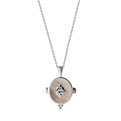 Oval Necklace With Mother Of Pearl (5387129028775)