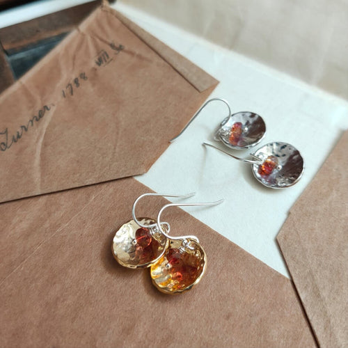 Dome & Precious Stone Earring (5544747008167)