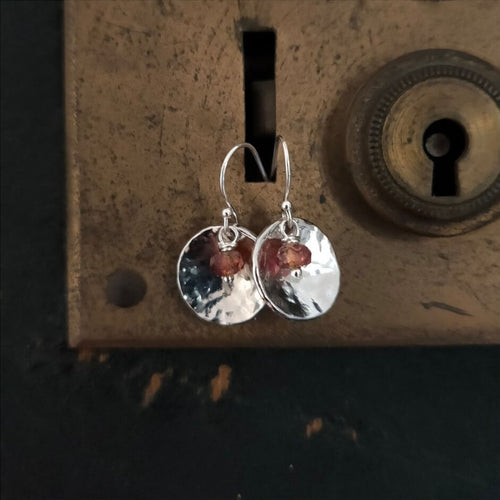 Dome & Precious Stone Earring (5544747008167)