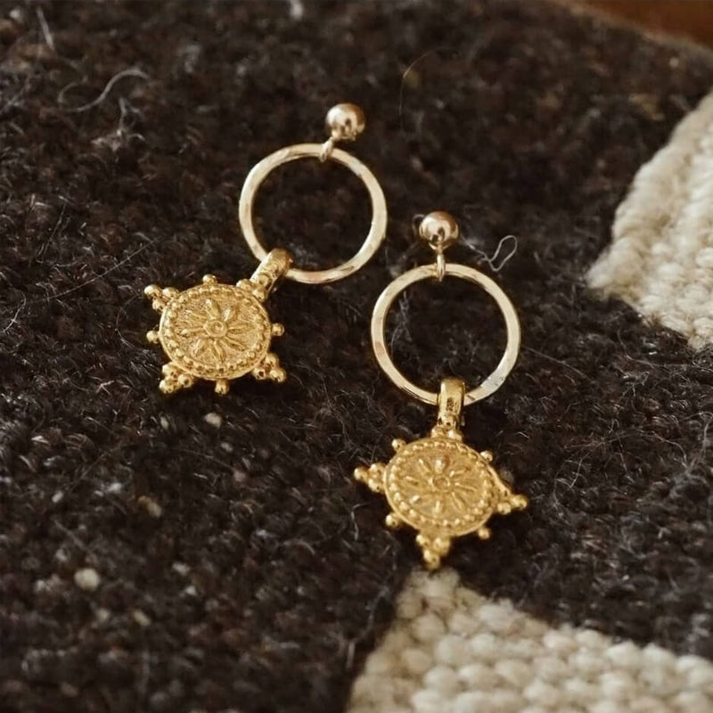 Golden Luxor Stud Earrings