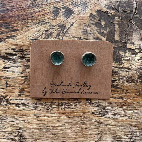 Melted Glass Bowl Stud Earrings