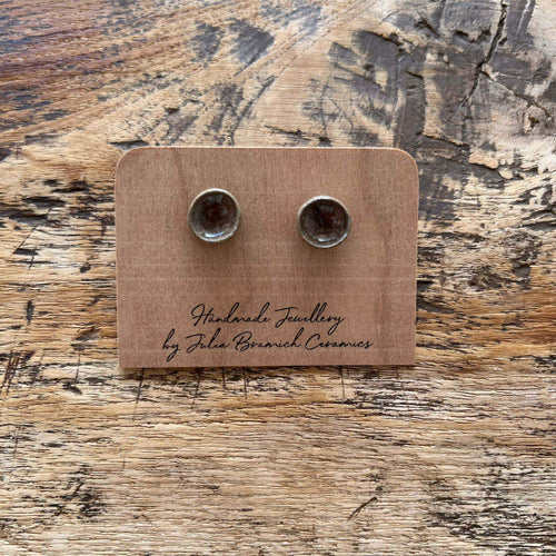 Melted Glass Bowl Stud Earrings