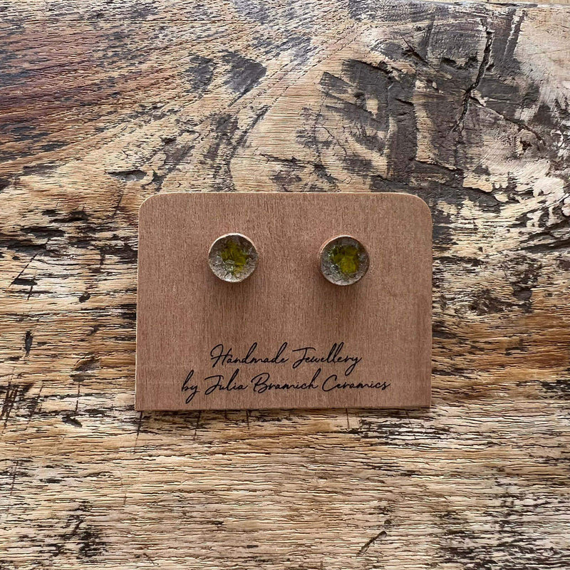 Melted Glass Bowl Stud Earrings
