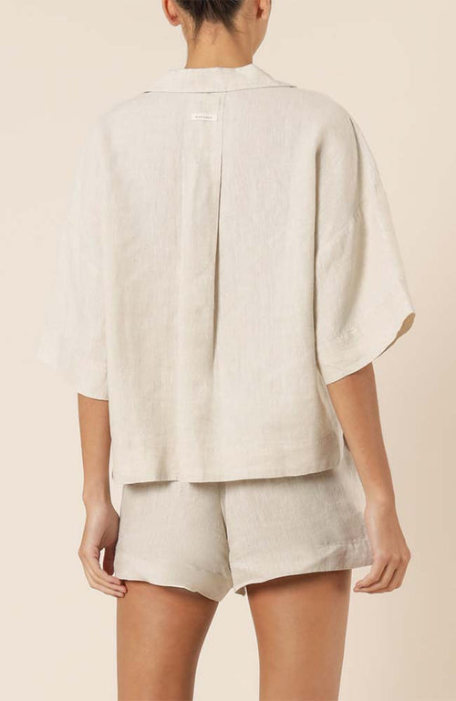 Nude Linen Lounge Shirt