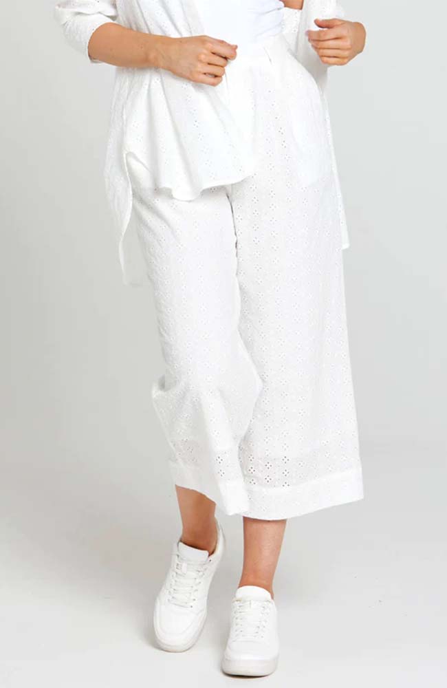 Sofia Embroidered Wide Leg Pant