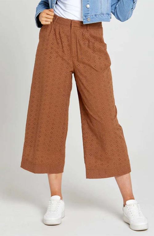 Sofia Embroidered Wide Leg Pant