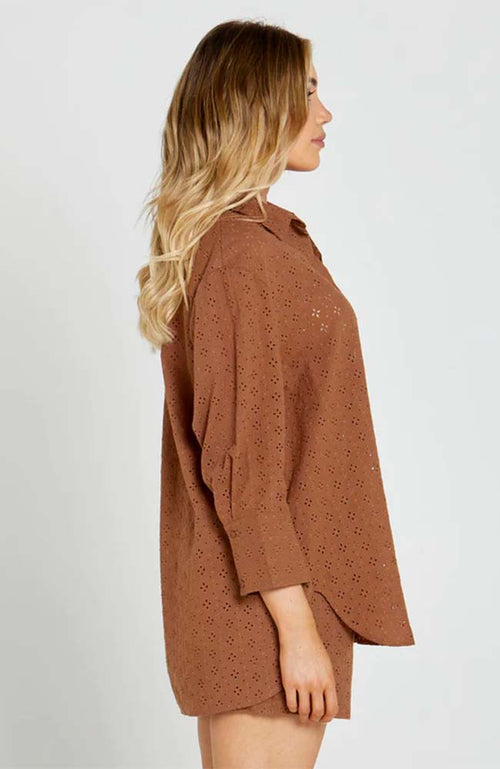 Sofia Oversized Embroidered Shirt