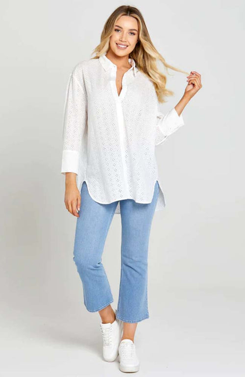 Sofia Oversized Embroidered Shirt