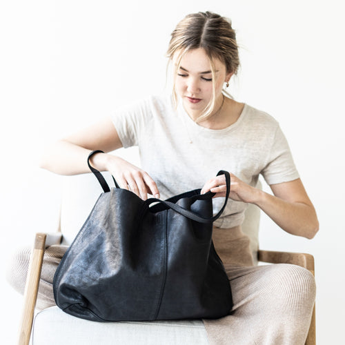 Unlined Leather Tote (5242987380903)